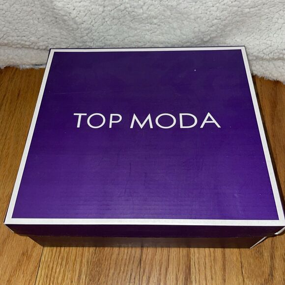 Top Moda Hannah Chunky Heel Sandal Black Size 8.5 - Picture 13 of 13